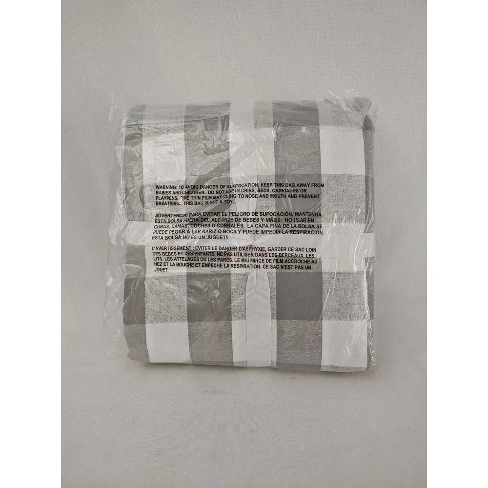 Eddie Bauer Home Twin Flannel‎ Sheets New In Package Gray White NWT